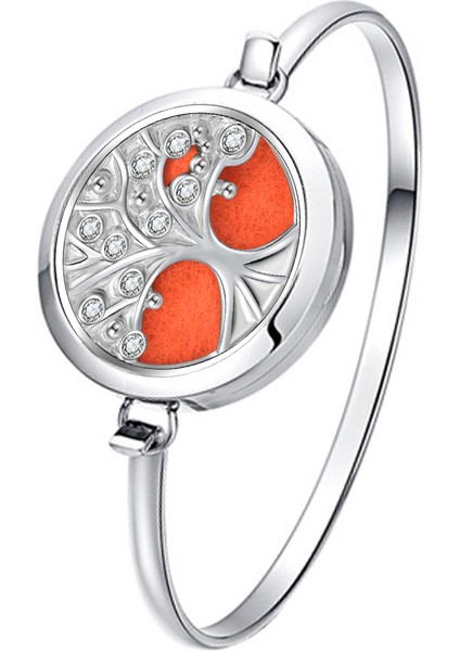 BT0068 25MM Mıknatıslı Paslanmaz Çelik Aromaterapi Kilit Bilezik Bilezik Esansiyel Yağ Difüzör Kilit Kalp Bilezik (Yurt Dışından)