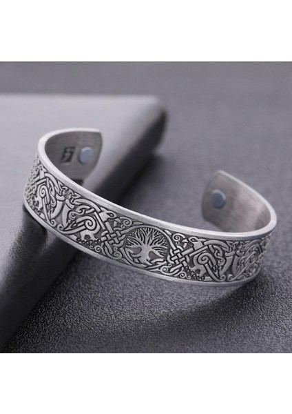 A20297-GÜLALTIN Retro Hayat Ağacı Manyetik Bakır Bilezik Klasik Moda Erkek ve Kadın Parti Davet Aksesuarları (Yurt Dışından) indirimleri