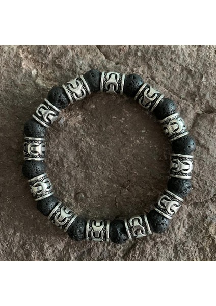 No.5 Boyutu 1 Adet Kişiselleştirilmiş Lava Taşı Antik Gümüş Kuzey Viking Boncuklar Aromaterapi Esansiyel Yağ Difüzör Bilezikler Bilezikler (Yurt Dışından)