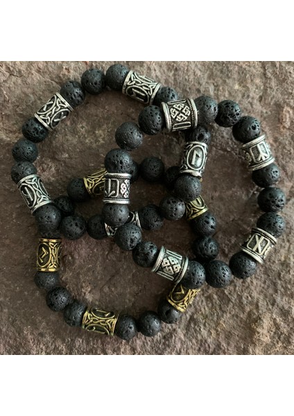 No.5 Boyutu 1 Adet Kişiselleştirilmiş Lava Taşı Antik Gümüş Kuzey Viking Boncuklar Aromaterapi Esansiyel Yağ Difüzör Bilezikler Bilezikler (Yurt Dışından)