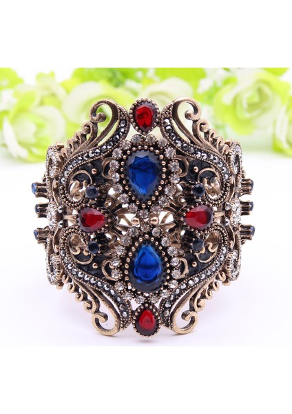 1467YEŞIL Kadınlar Için Vintage Reçine Geniş Bilezik Bileklik Türk Antik Altın Rengi Düğün Takı Hint Bileklik Joyas (Yurt Dışından) modelleri