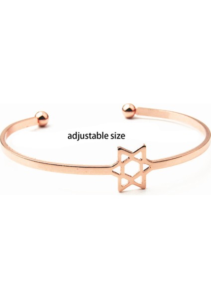 WB04RG Moda Tel Gümüş Kaplamalı Altın Renk Genişletilebilir Ayarlanabilir Bilezik Kızlar Kadınlar Bayanlar Bohemia Boho Hint Bileziği (Yurt Dışından)