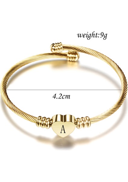 C Sevimli Çocuklar Için Başlangıç Bilezikleri Paslanmaz Çelik Minik Harf Kişiselleştirilmiş Hediye Bebek Altın Kalp Özel Bilezikler El Yapımı Hediyeler (Yurt Dışından) fırsatları