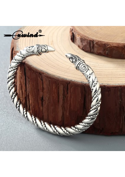 Kırmızı Cxwind Viking Kuzgun Sembolü Büyük Bilezik Bronz Takı Viking Pagan Yemin Erkekler Kol Bileziği Örgü Retro Bilezik Bilezik Bilezik (Yurt Dışından) fırsatları