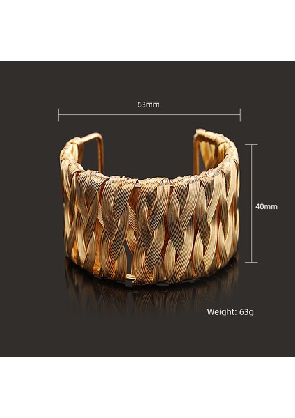 Altın Kadınlar Için Geniş Manşet Geometrik Örgü Bilezik Takı Yeni Alaşım Açık Büyük Dişi Bilezik Moda Takı Brazalete Mujer (Yurt Dışından) modelleri