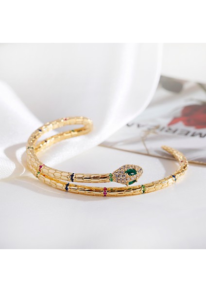 Stil 7 Lüks Zirkon Kristalli Hollow Altın Alaşım Bilezik Kadınlar Için Nazar Boncuklu Bilezik Anneler Günü Hediyesi (Yurt Dışından)