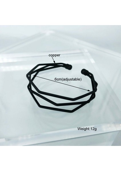 No.19 F.J4Z Moda Punk Bilezik Kadınlar Için Goth Manşet Bilezik Minimalizm Siyah Metal El Takı Rend Noel Hediyesi (Yurt Dışından)