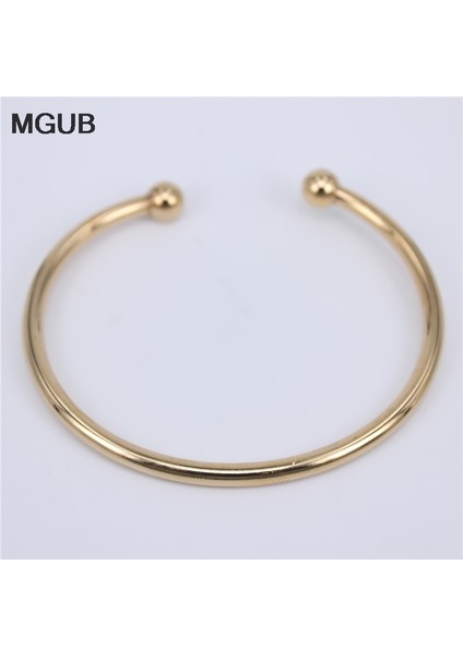 75 mm Tarzı Altın Rengi Fabrika Paslanmaz Çelik Altın Renk Ayarlanabilir Açık Man ve Kadın Bilezikler Trendy Basit Bilezikler LH749 (Yurt Dışından) modelleri