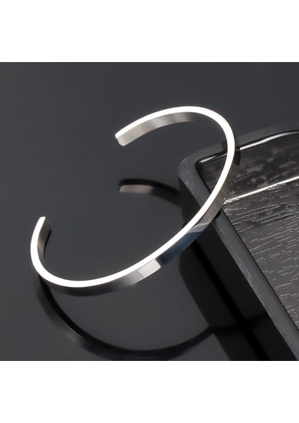 Altın Gül 4mm Ince Açık Manşet Bilezik Paslanmaz Çelik Pürüzsüz Altın Siyah Gül Altın Erkek Kadın Zarif Yığılabilir Bileklik Takı (Yurt Dışından) modelleri