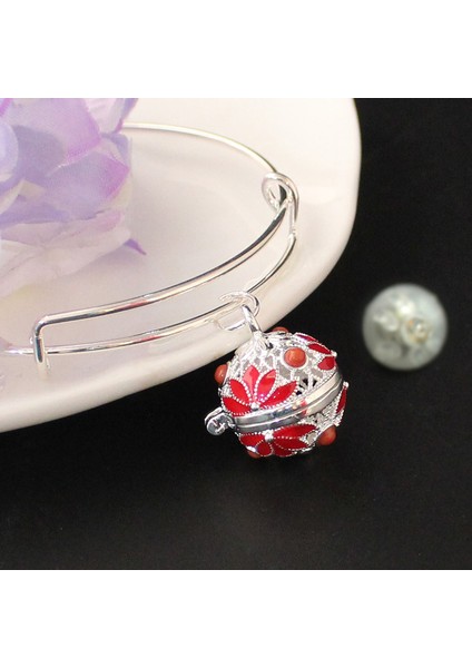 No.6 Boyutu 1pc Boş Kafes Cloisonne Kilitli Lamba Balon Bilezikler Lamba Balon Kilitli Bilezikler Moda Takı (Yurt Dışından)
