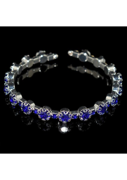 Gül Altın Rengi Kadınlar ve Kızlar Için Moda Altın Kaplama Gümüş Kaplama Kristal Kolluk Bilezikler ve Bilezik Rhinestone Şans Bilezikleri Düğün Takıları (Yurt Dışından)