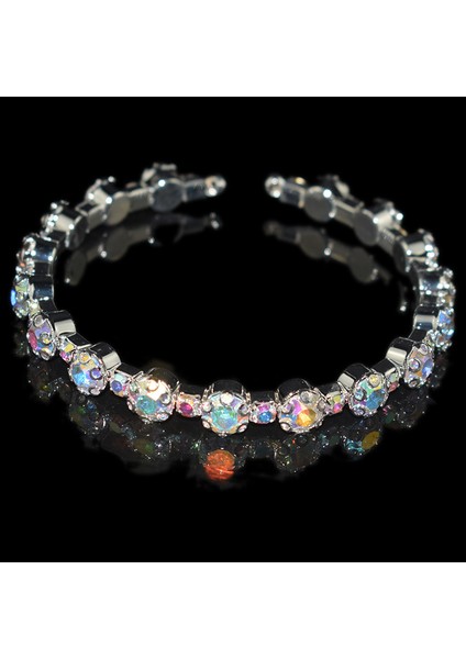 Gül Altın Rengi Kadınlar ve Kızlar Için Moda Altın Kaplama Gümüş Kaplama Kristal Kolluk Bilezikler ve Bilezik Rhinestone Şans Bilezikleri Düğün Takıları (Yurt Dışından)