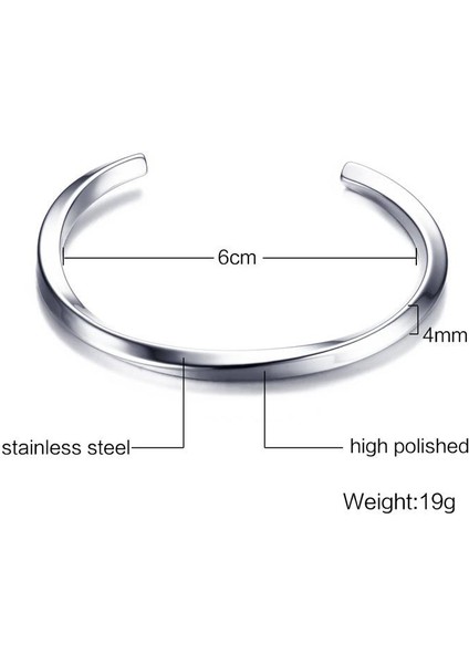 60MM Tarzı NO.83587 Beden Zorcven Yeni Erkek Bükülmüş Oymalı Kol Bileziği Antik Gümüş Renk Kol Bileziği Paslanmaz Çelik Cinsiyetsiz Takı (Yurt Dışından) modelleri