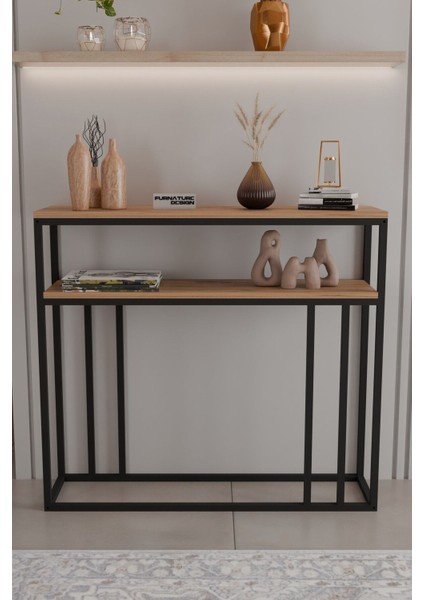2 Raflı Metal Dresuar Raflı Lüx Dresuar Kitaplık Salon Düzenleyici 2 Raflı 100 cm