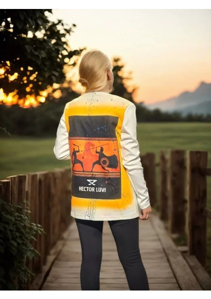AYDOGANTICARET44 Unisex Bisiklet Yaka Uzun Kollu T-Shirt - Beyaz fırsatları