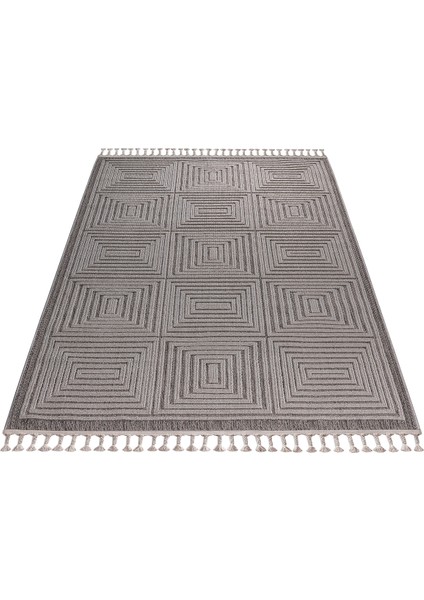Bukleli Modern Iskandinav Bej Krem Makine Halısı Yolluk Antre Mutfak Salon Oturma Odası Koridor Sisal