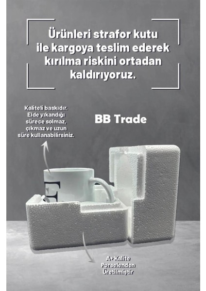Mor Çiçek ve Kız Tasarım Baskılı Beyaz Kupa Bardak