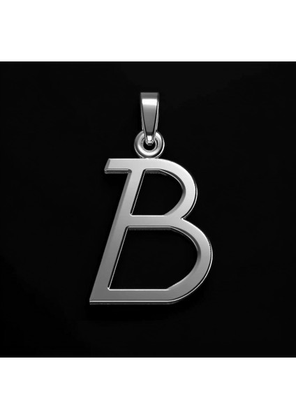 925 Ayar Gümüş Kolye Harf B SM2709