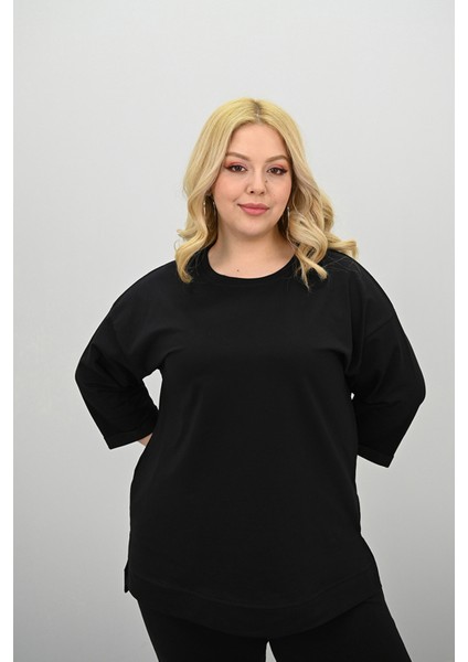 Kadın Büyük Beden Truvakar Kol Lastik Paça Eşofman Takımı 8185-25 indirimleri