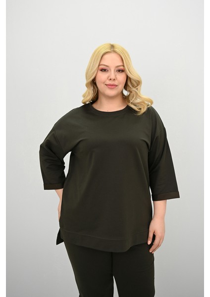 Kadın Büyük Beden Truvakar Kol Lastik Paça Eşofman Takımı 8185-25 indirimleri