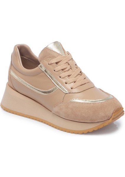 Siyah Deri Kadın Sneaker - K25I1AY68053-A23