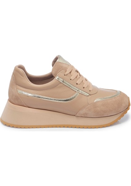 Siyah Deri Kadın Sneaker - K25I1AY68053-A23