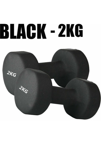 Siyah 2 x 2kg Ingiltere Neopren Eğitim Dambılları [çift] 1~5 Kg- Fitness Antrenman Ağırlıkları Dambıllar (Yurt Dışından)