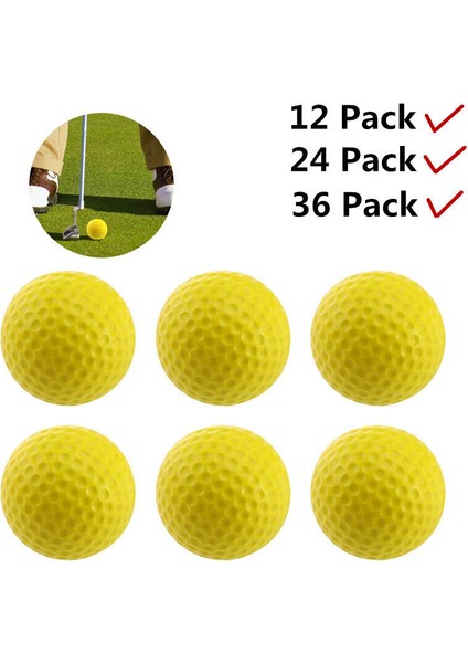 Sarı Stil 12 Adet Pu Köpük Golf Topları Sünger Elastik Pratik Antrenman Yardımı Kapalı Açık Düzine (Yurt Dışından) modelleri