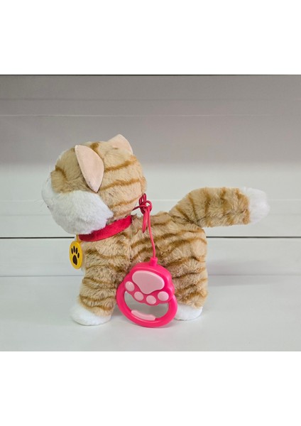 Oyuncak Uzaktan Kumandalı Kedi Sesli Ses Kayıt Edebilen Pelüş Peluş Sevimli Dil Çıkaran 25 cm