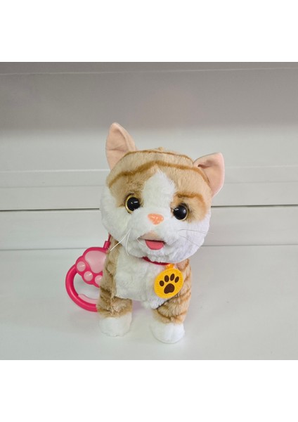 Oyuncak Uzaktan Kumandalı Kedi Sesli Ses Kayıt Edebilen Pelüş Peluş Sevimli Dil Çıkaran 25 cm