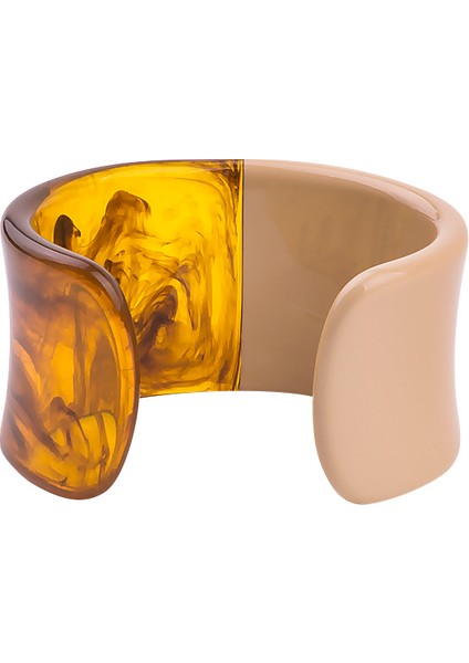 Altın Rengi Guanlong Yeni Moda Iki Renkli Lucite Reçine Bilezik ve Bilezik Kolluk Akrilik Kadınlar Için Bohem Bilezik Hediye (Yurt Dışından) fiyatları