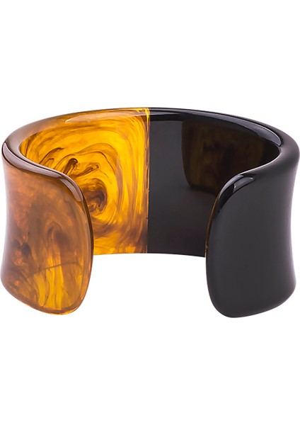 Altın Rengi Guanlong Yeni Moda Iki Renkli Lucite Reçine Bilezik ve Bilezik Kolluk Akrilik Kadınlar Için Bohem Bilezik Hediye (Yurt Dışından) indirimleri