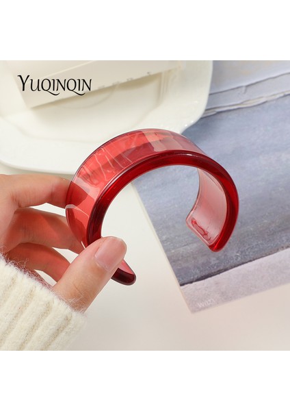 KB241-3 Kadınlar Için Renkli Şeffaf Tasarımcı Charm Bilezikler Geniş Hint Açık Bilezikler Akrilik Moda Takılar (Yurt Dışından) fiyatları