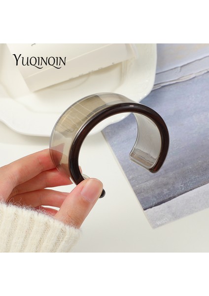 KB241-3 Kadınlar Için Renkli Şeffaf Tasarımcı Charm Bilezikler Geniş Hint Açık Bilezikler Akrilik Moda Takılar (Yurt Dışından) modelleri