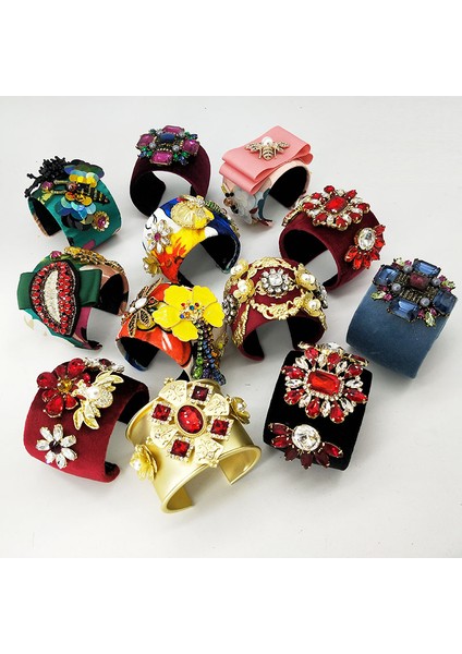 No.18 Beden Açılış Çiçek Püskül Bilezik Kadınlar Çapraz Bilezik Bijoux Femme Boncuk (Yurt Dışından) modelleri