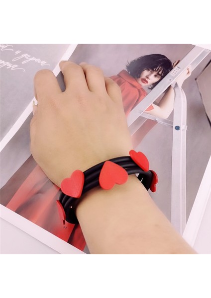 Kırmızı Kalp 1 Ukebay Yeni Boho Renkli Kadın Bilezikler Gotarm Bilezik Kalp Ahşap Takı Doğum Günü Hediye Moda Zincir Bilezik (Yurt Dışından)