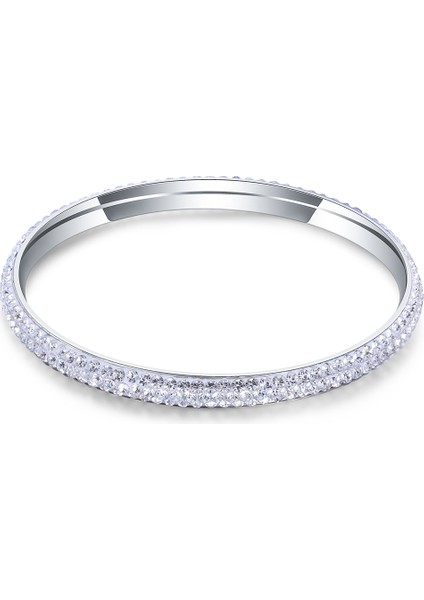 Altın Rengi Kadınlar Için 316L Paslanmaz Çelik Bilezikler Bilezikler 3 Sıra Cz Kristal Kaplama Takı (Yurt Dışından) modelleri