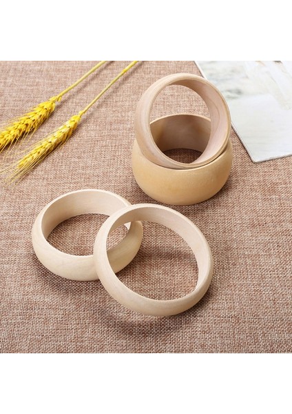 22 mm 6 Adet Bitmemiş Boş Ahşap Bilezik Bileklik Doğal Yuvarlak Ahşap Halka Ahşap Çember Dıy Boyama El Sanatları Takı Yapımı Için (Yurt Dışından)