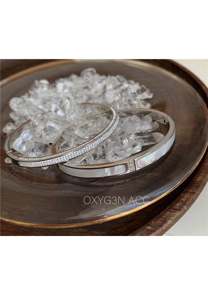 58-60MM Tarzı Kabuk Gül Altın Yun Ruo Moda Lüks Taşlı Kristal Zirkon Kabuk Bilezik Gül Altın Titanyum Çelik Takı Kadın Doğum Günü Hediye Renk Değişmez (Yurt Dışından) fırsatları