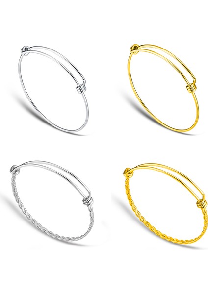 55 mm Tarzı Gül Altın Kaplama Lot 100% Paslanmaz Çelik Kendin Yap Bilezik mm Takı Bulucu Genişletilebilir Ayarlanabilir Tel Bilezik (Yurt Dışından) fiyatları