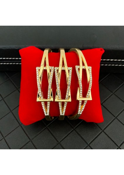 Altın ​​1 Kristal Taşlı Geometrik Altın Bilezik Takı Arap Modası Trend Bayan Bilek Takı Lüks Düğün Hediye Gelin Için (Yurt Dışından) fiyatları