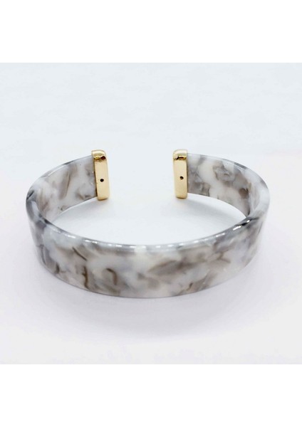 No.6 Yeşil F.J4Z Yeni Za Leopar Bilezik Kadınlar Kaplumbağa Kabuğu Akrilik Bilezik Moda Minimalizm Reçine Kolluk Bilezik Punk Takı (Yurt Dışından)