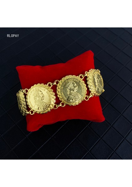 Altın 1 Yeni Napoleon Figürü Altın Bilezik Kadınlar Cezayir Düğün Gelin El Takıları Lüks Sikke Kollu Bilezikler (Yurt Dışından) fiyatları