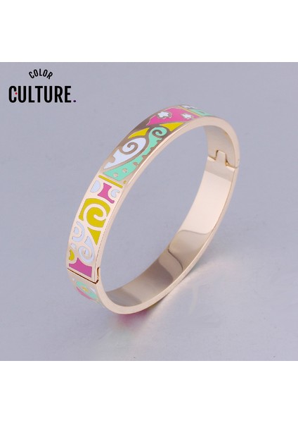 PCSZK1026-A Kadınlar Için Yeni Moda Paslanmaz Çelik Açık Bilezik Altın Geometrik Renkli Emaye Boyalı Bilezik Düğün Takı (Yurt Dışından) fiyatları