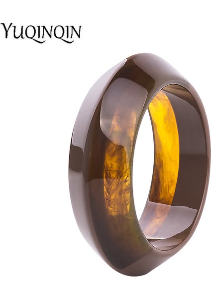 Kahve Kadınlar Için Vintage Akrilik Koldan Takma Bilezikler Moda Bilezikler Renkli Reçine Geometrik Geniş Yaka Bileziği Yeni Takı (Yurt Dışından) indirimleri