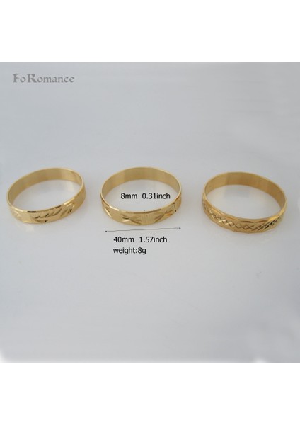 Style4 Çap 40MM Bebek Sarı Altın Renklı Çap 8mm Bant Genıslıgı Dört Stıl Bebek Erkek Kız & Yetıskın Kapalı Bılezık Bılezık (Yurt Dışından) modelleri