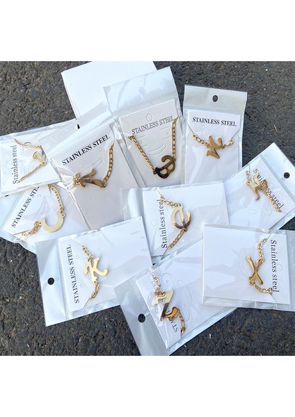 Altın Tarzı I A-Z Harf Takı Kişiselleştirilmiş Ilk Bilezikler Kadınlar Için Paslanmaz Çelik Alfabe Charm Bilezik Isim Bijuteri Pulseiras (Yurt Dışından) fırsatları