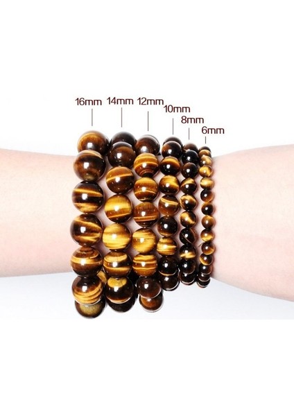 14 mm Doğal Kristal Taş Yüksek Kaplan Gözü Bileklik El Yapımı Buddha Bileklik Yoga Meditasyon Moda Çift Takı (Yurt Dışından)