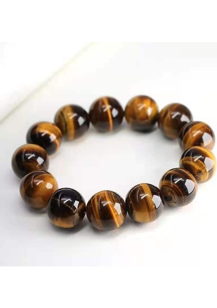 14 mm Doğal Kristal Taş Yüksek Kaplan Gözü Bileklik El Yapımı Buddha Bileklik Yoga Meditasyon Moda Çift Takı (Yurt Dışından)