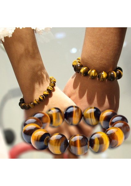 14 mm Doğal Kristal Taş Yüksek Kaplan Gözü Bileklik El Yapımı Buddha Bileklik Yoga Meditasyon Moda Çift Takı (Yurt Dışından)